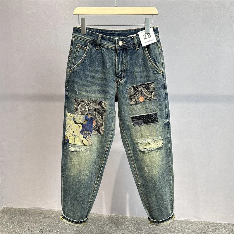 Men's Heavy Duty Washed Denim Jeans