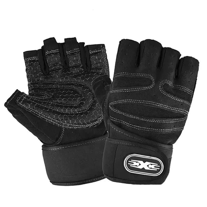 Half Finger Workout Gloves with Wrist Wrap