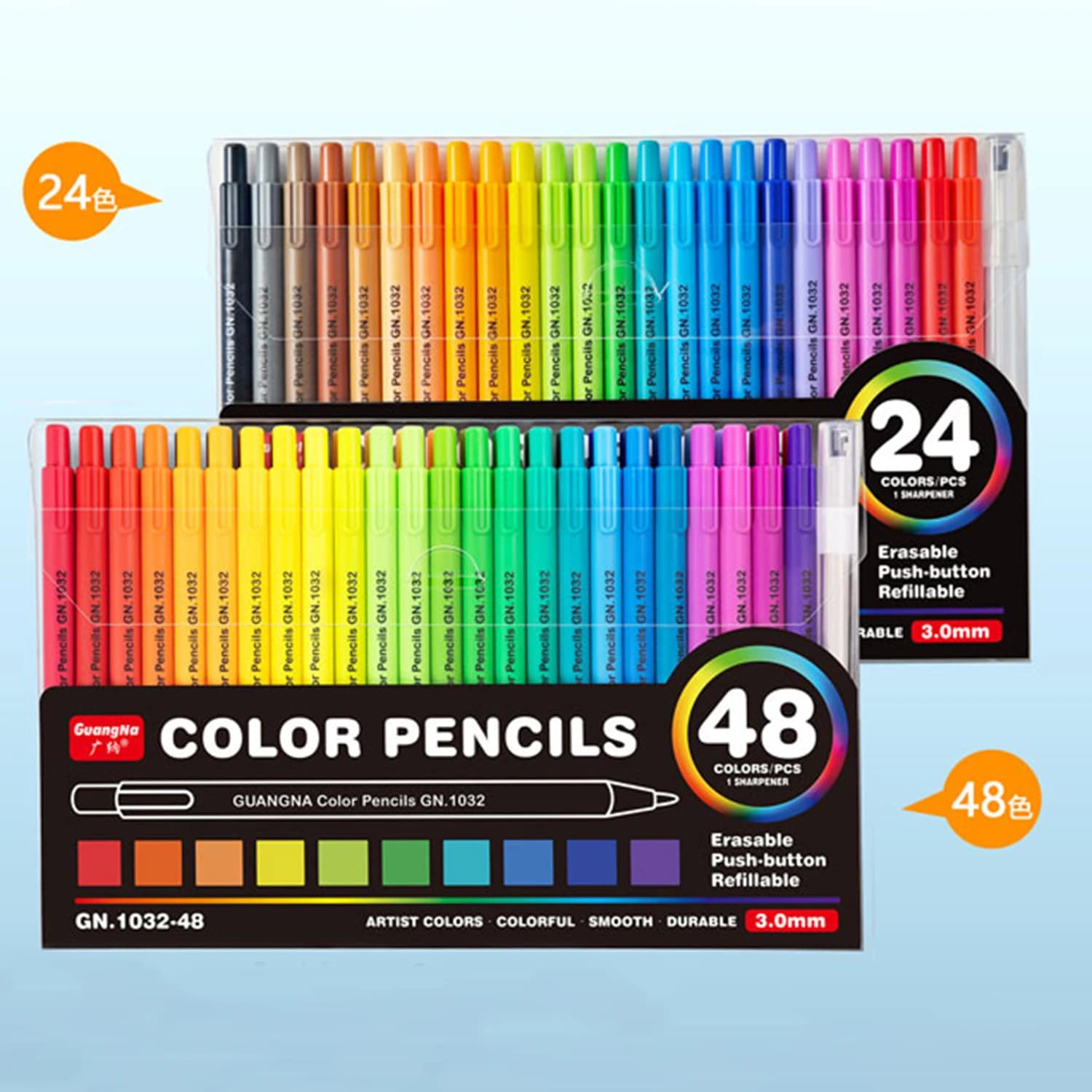 Push-to-Erase Colored Pencil Set