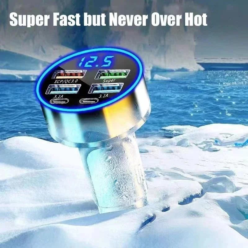 350W Car Charger USB  PD QC3.0 USB C Car Phone Charger Type C Adapter for iPhone Samsung Huawei Xiaomi Quick Charge