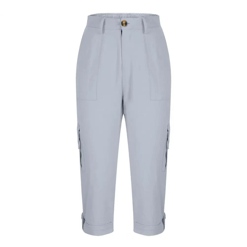 Women's Mid-Rise Cropped Cargo Capri Pants