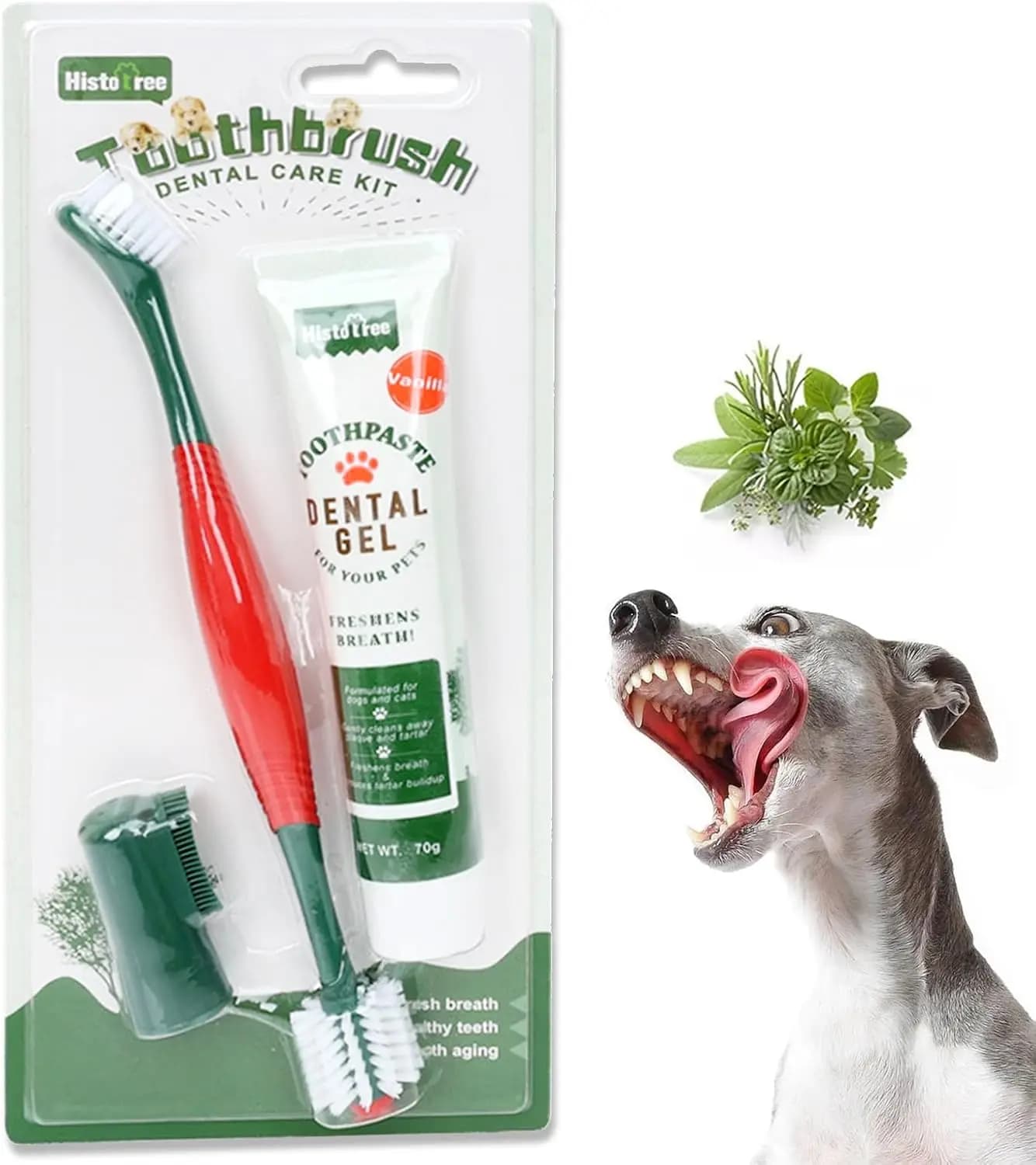 Dog Toothbrush and Toothpaste Kit