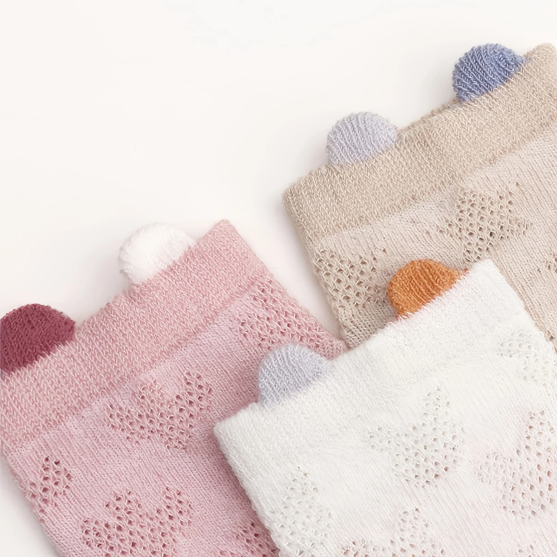 Baby Floor Socks with Non-Slip Grip, 8-Pack