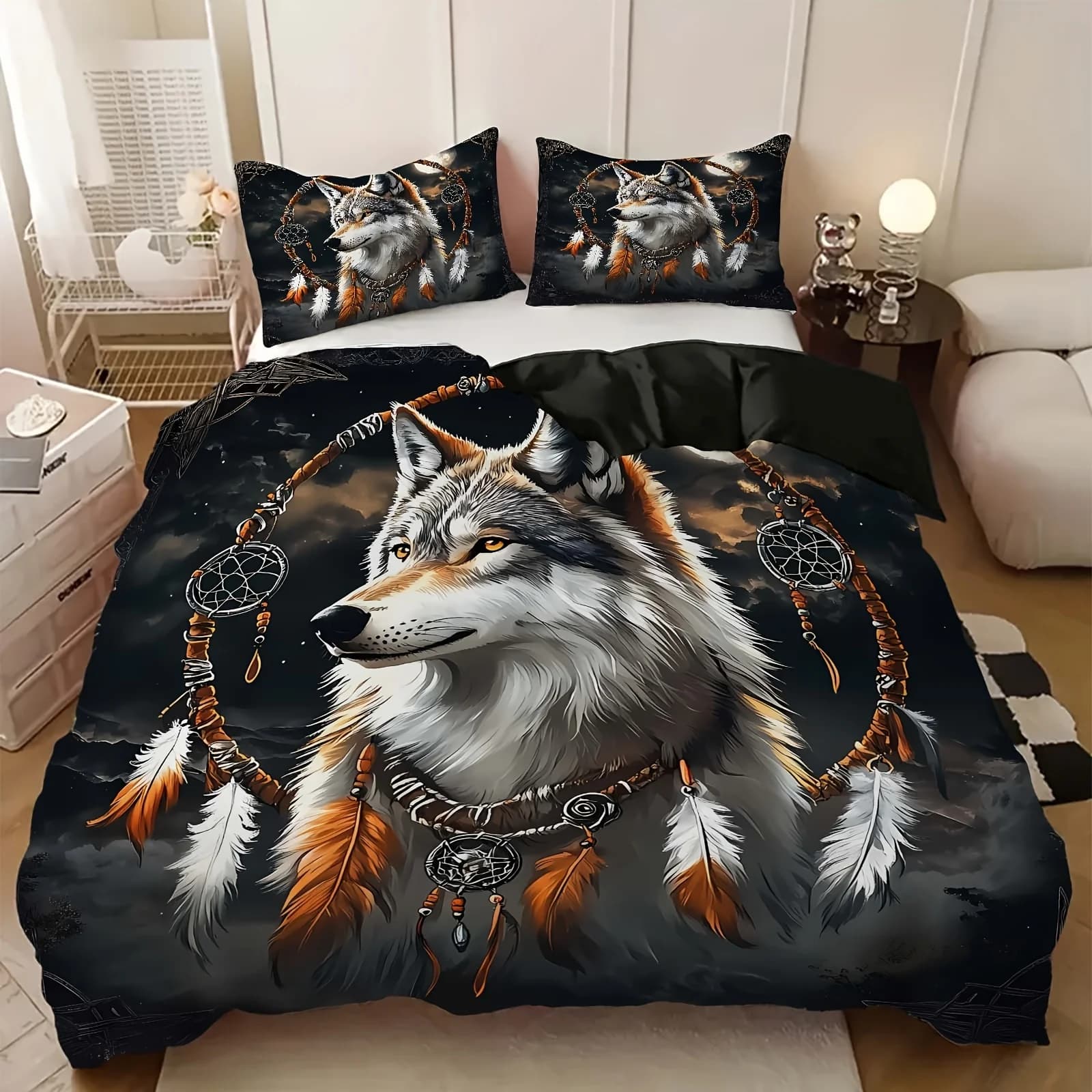 [Elegant Bedding Set] 3D Handsome and Elegant 2pcs/3pcs Duvet Cover Set, 1 Duvet Cover + 1pc/2pcs Pillowcase