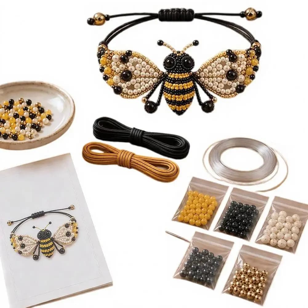 DIY Beaded Bracelet Making Kit With Charms