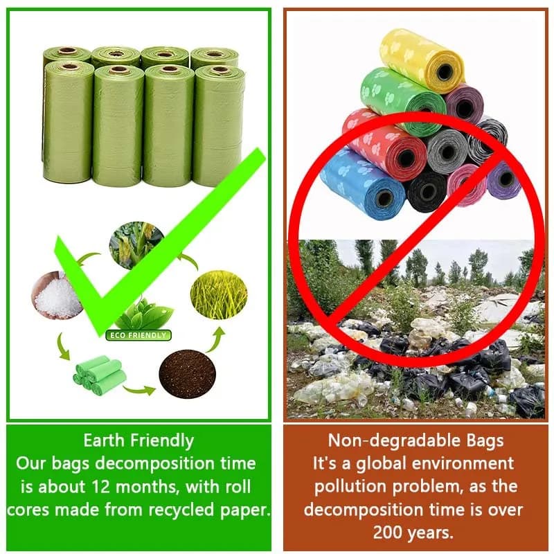 Dog and Cat Waste Bags with Dispenser