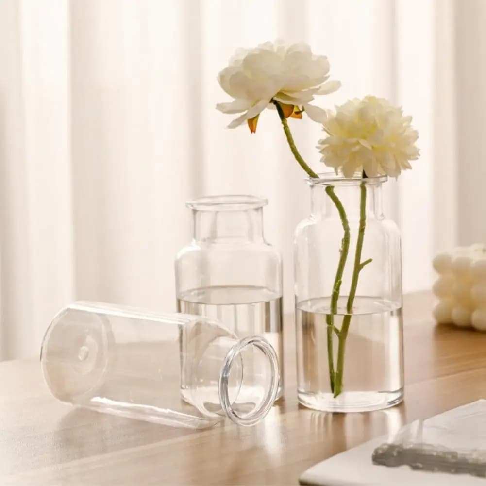 Mini Clear Plastic Bud Vase