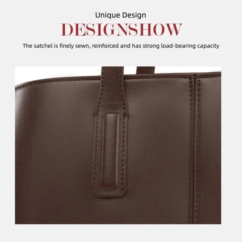 Women's Handbag, High-End Fashion Shoulder Bag, Simple Solid Color Casual Bag, Commuting and Shopping Tote Bag, Large Capacity Tote Bag