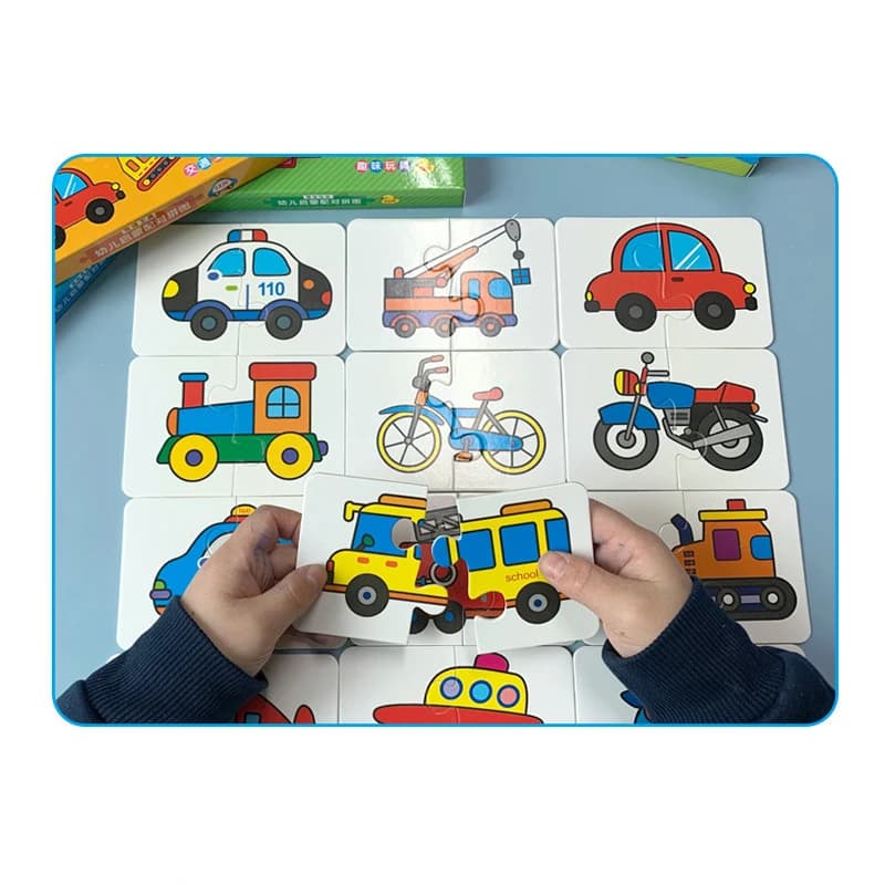 Montessori Matching Puzzle Cards for Toddlers