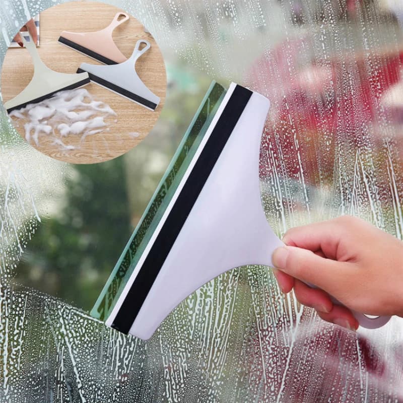 Glass Cleaning Squeegee with Silicone Wiper