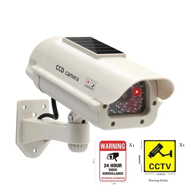 Solar-Powered Dummy Security Camera