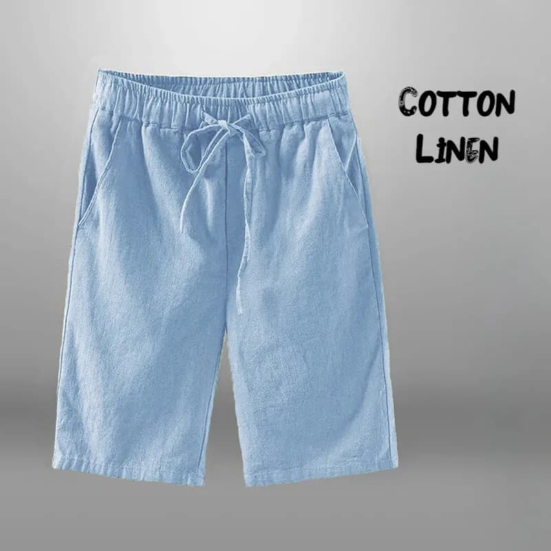 Men's Cotton Linen Casual Shorts