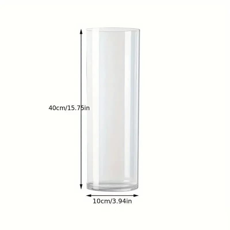 Clear Acrylic Cylinder Floor Vase