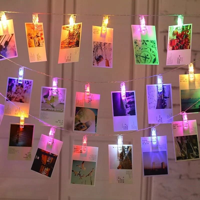 LED Photo Clip String Lights Battery Operated