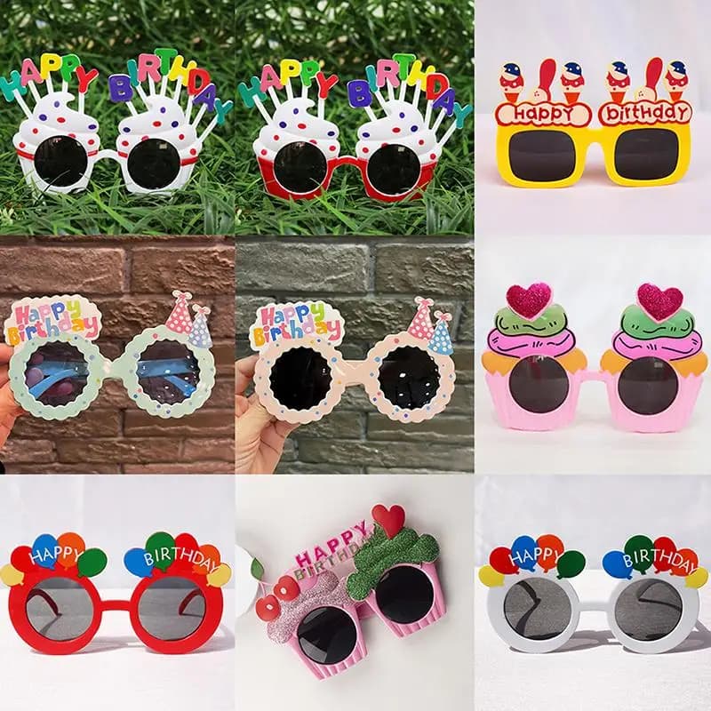 Birthday Party Novelty Glasses Photo Booth Props