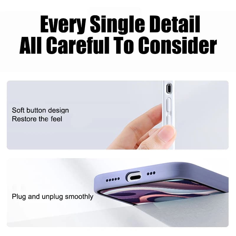 Original Liquid Silicone Phone Case For APPLE iPhone 11 13 12 14 15 16 Pro Max Plus 16E Cases Shockproof Protective Back Cover