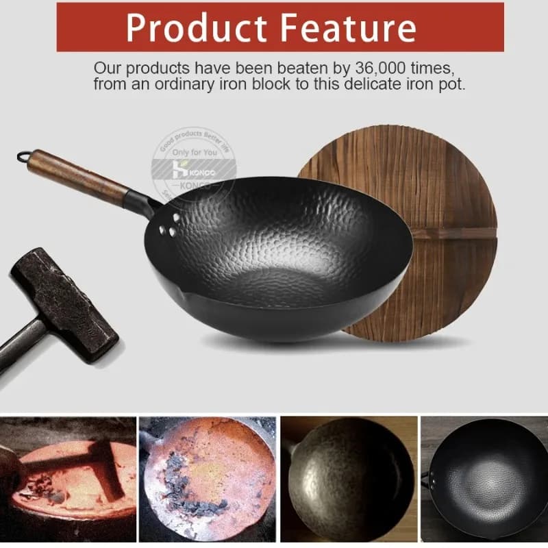 Cast Iron Wok 32cm