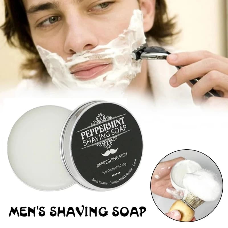 Moisturizing Peppermint Shaving Cream Soap