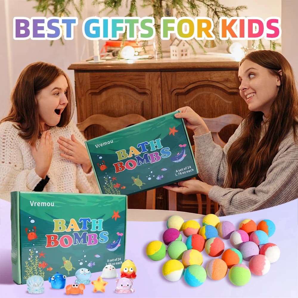 Kids Bath Bombs With Surprise Toys 24 Pack
