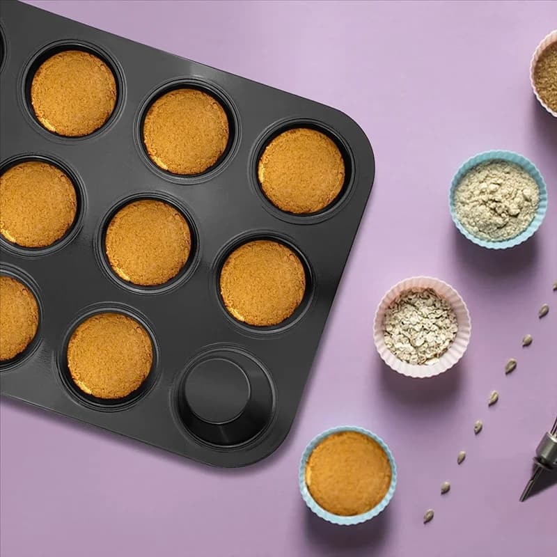 Carbon Steel Muffin Tray Set of 2