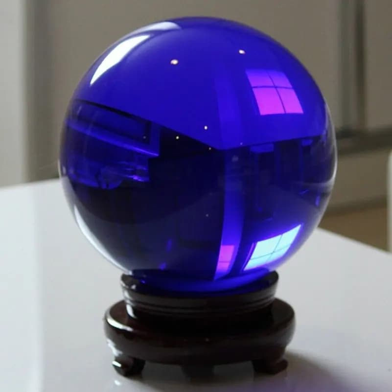 Blue Crystal Ball Ornament 40MM