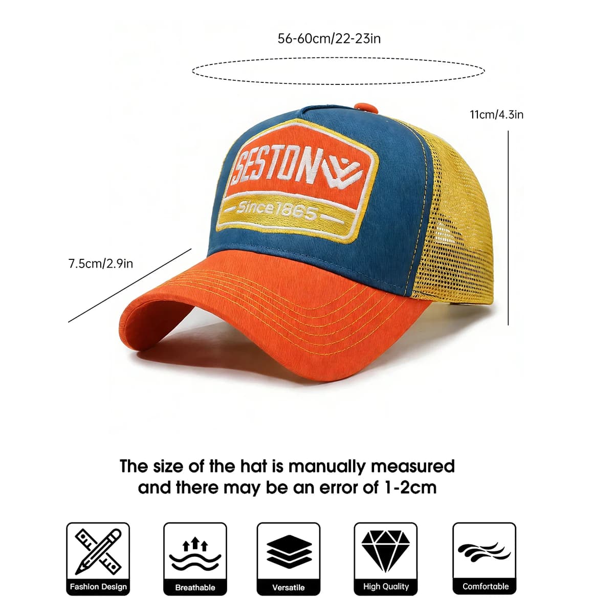 Men's Baseball Cap Large Size