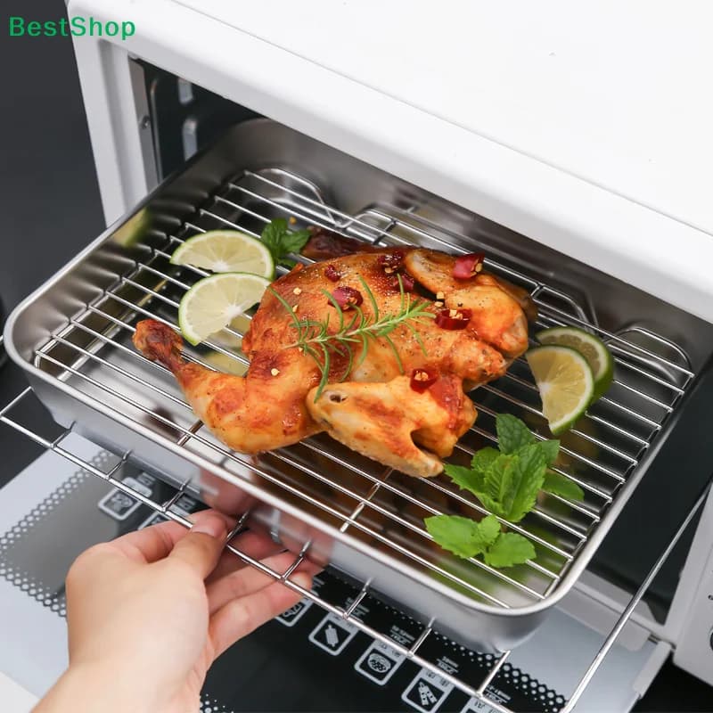 Stainless Steel Baking Pan Set with Cooling Rack