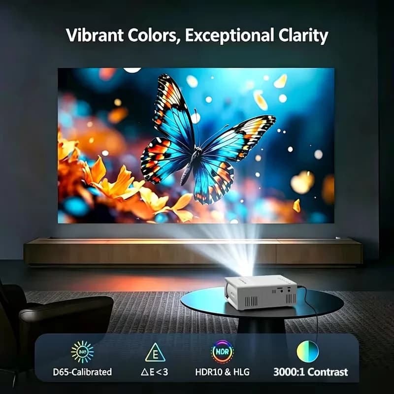 Portable Mini Projector For Multiple Scenes Built-In Speaker Compatible Tablet ,With Remote Control For Immersive Viewing Effect