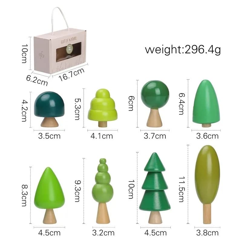 Wooden Building Block Forest Toy Set