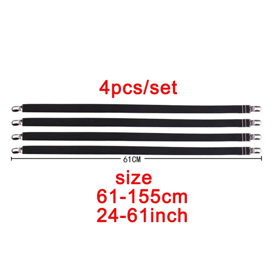 Bed Sheet Grippers with Elastic Straps