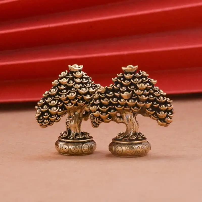 Brass Money Tree Figurine