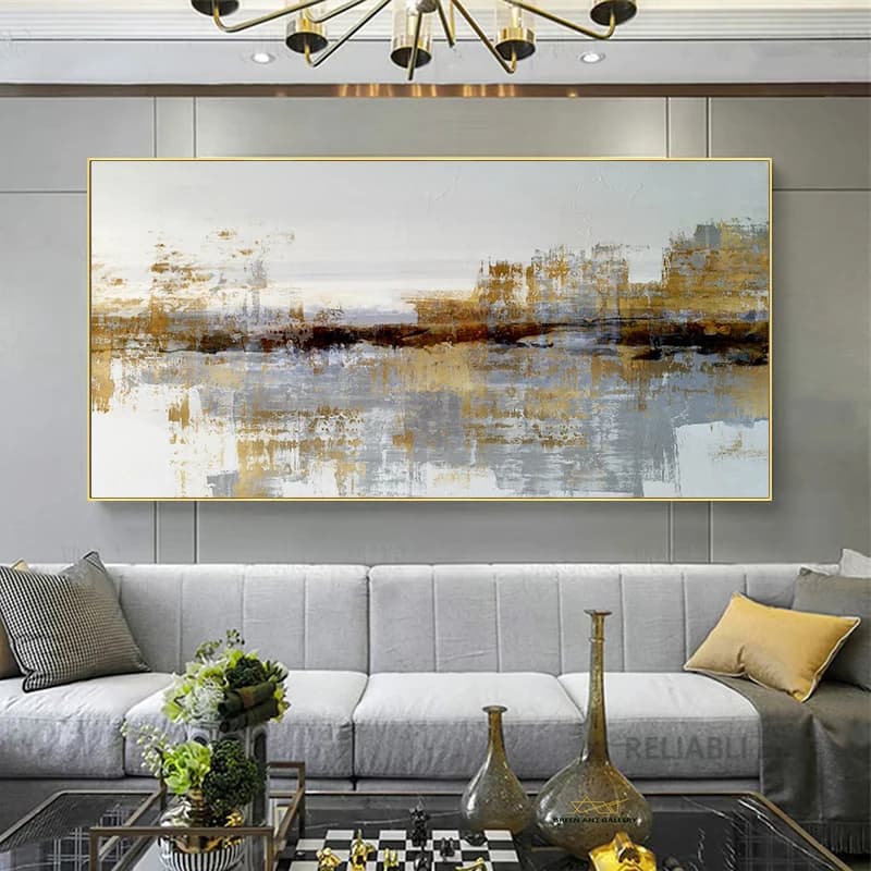 Wall Painting Abstract Golden Art Wall Pictures For Living Room Canvas Painting Home Decor Posters And Prints Vintage Cuadros