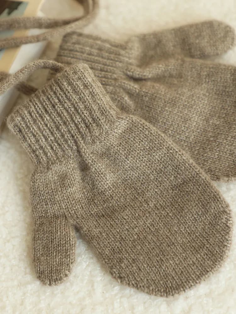 Baby Cashmere Knitted Mittens for Toddlers