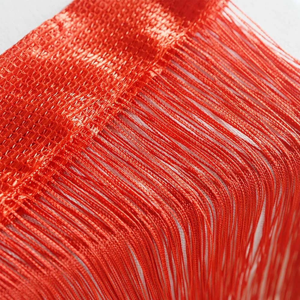 String Curtain Panel With Tassel Fringe