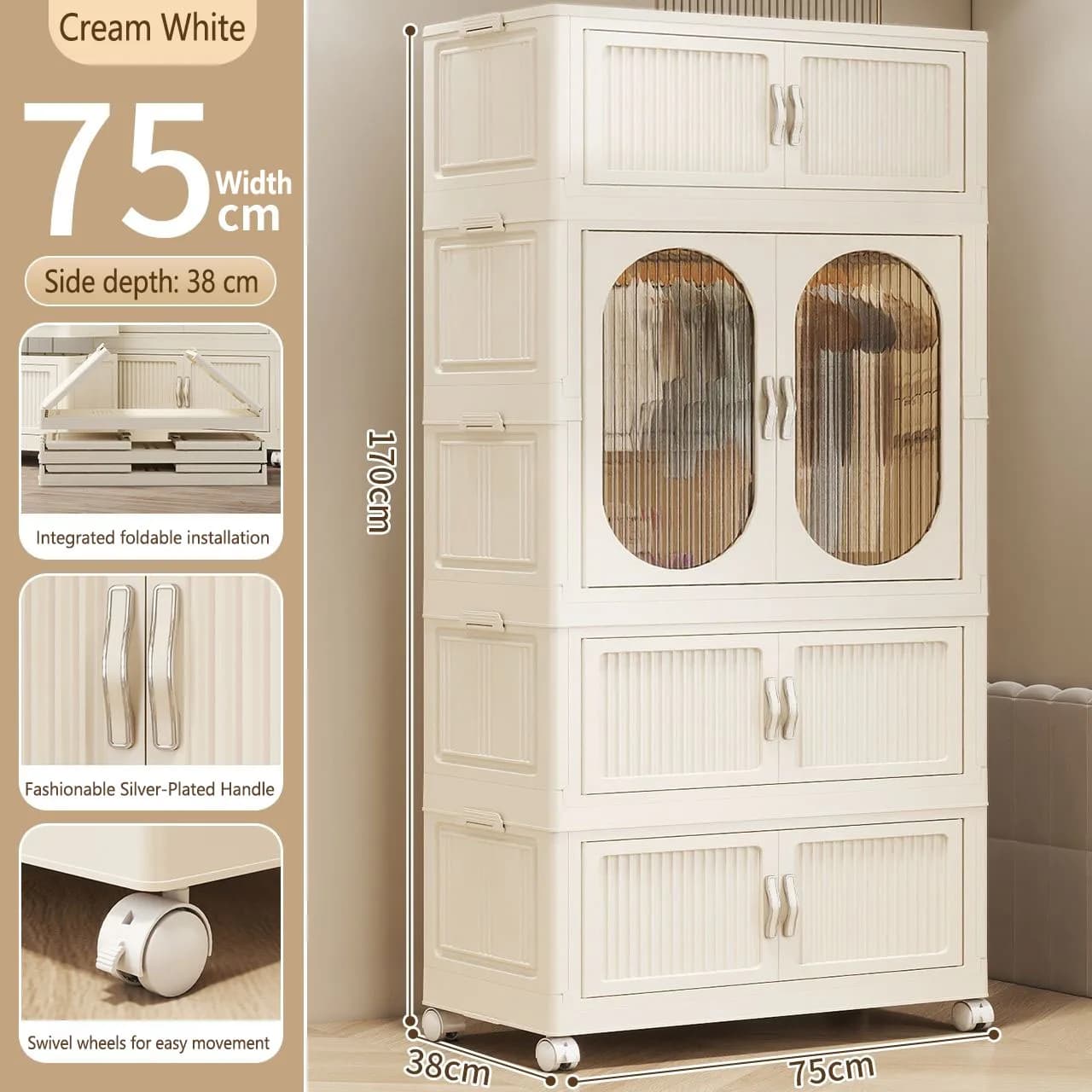 75cm 1 large 3 small