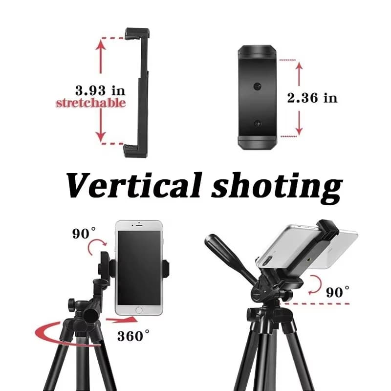 Universal Camera Tripod Stand with Phone Holder