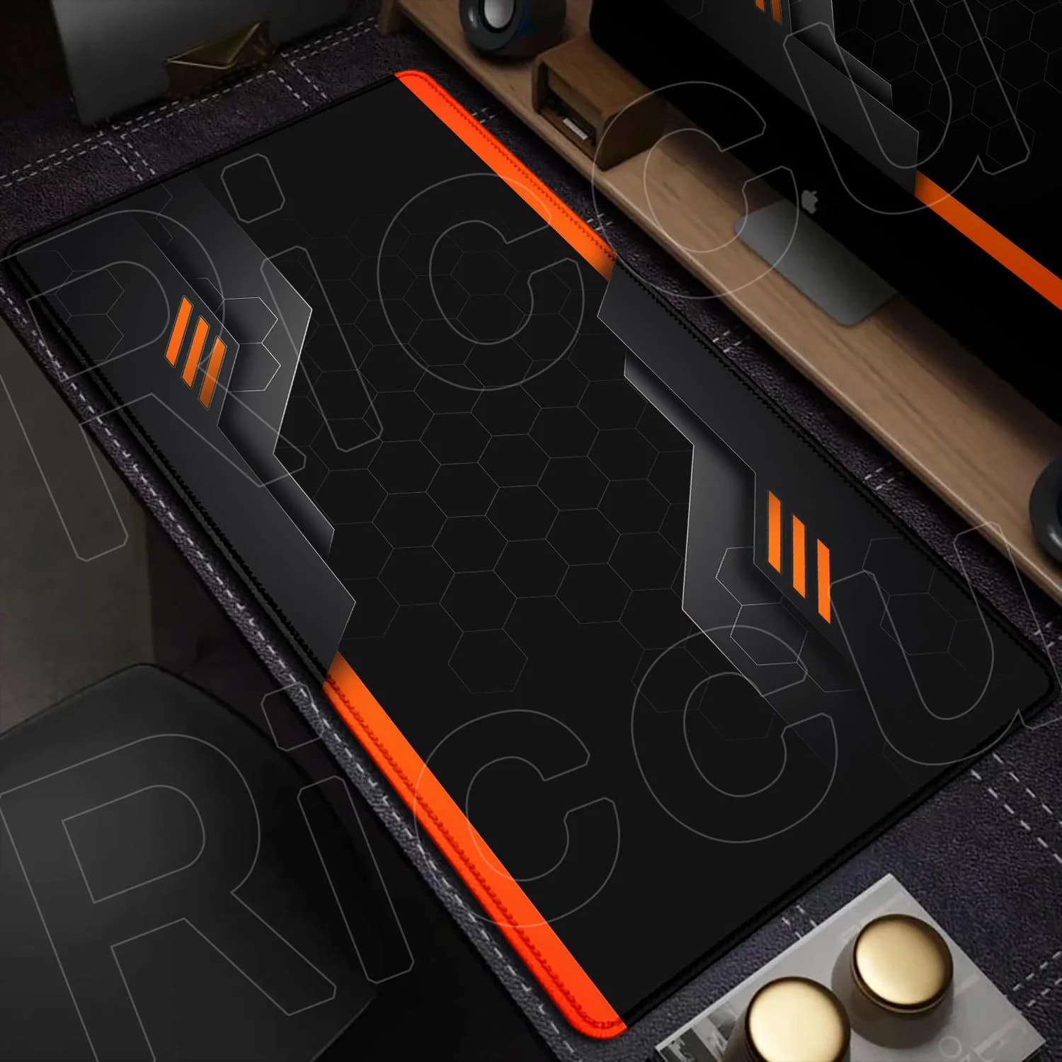 Large Gaming Desk Mouse Pad with Sci-Fi Design