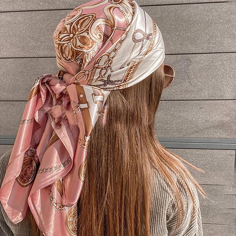 Square Silk Feeling Scarf