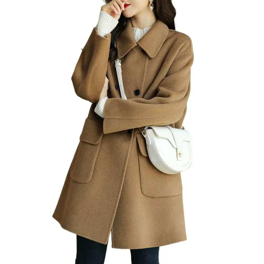 Women's Mid-Length Polyester Coat