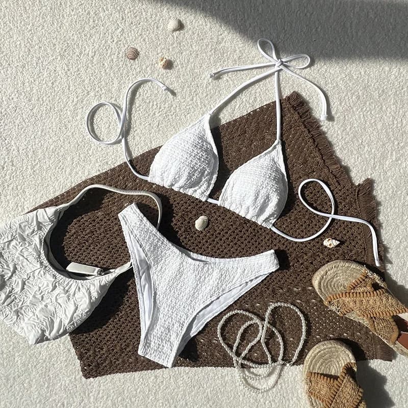 Women's Bandeau Triangle Bikini Swimsuit Set