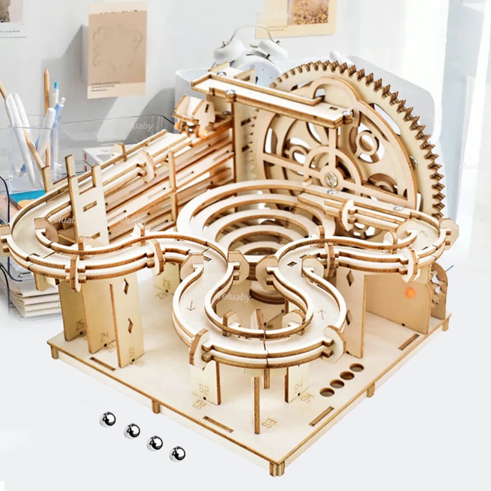 3D Wooden Marble Run Puzzle Kit