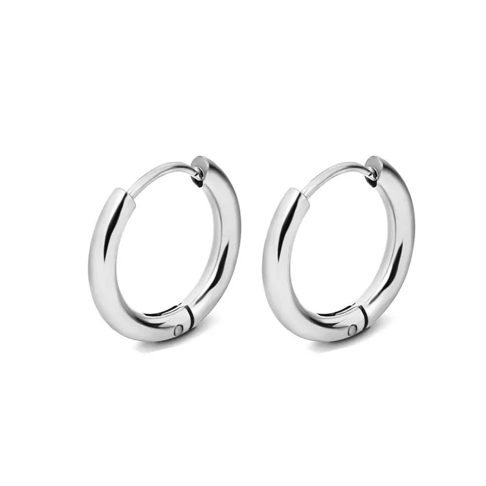 Stainless Steel Hoop Earrings Gold