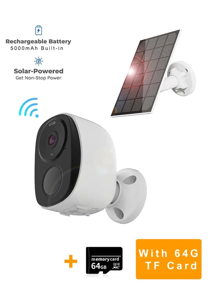 Wireless Outdoor Security Camera 2K Battery Powered