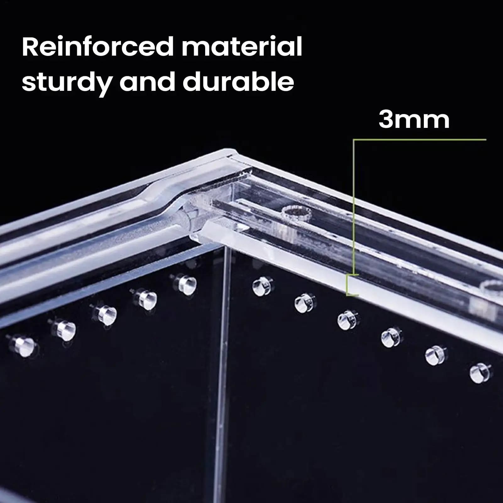 Transparent Reptile Terrarium Tank With Ventilation