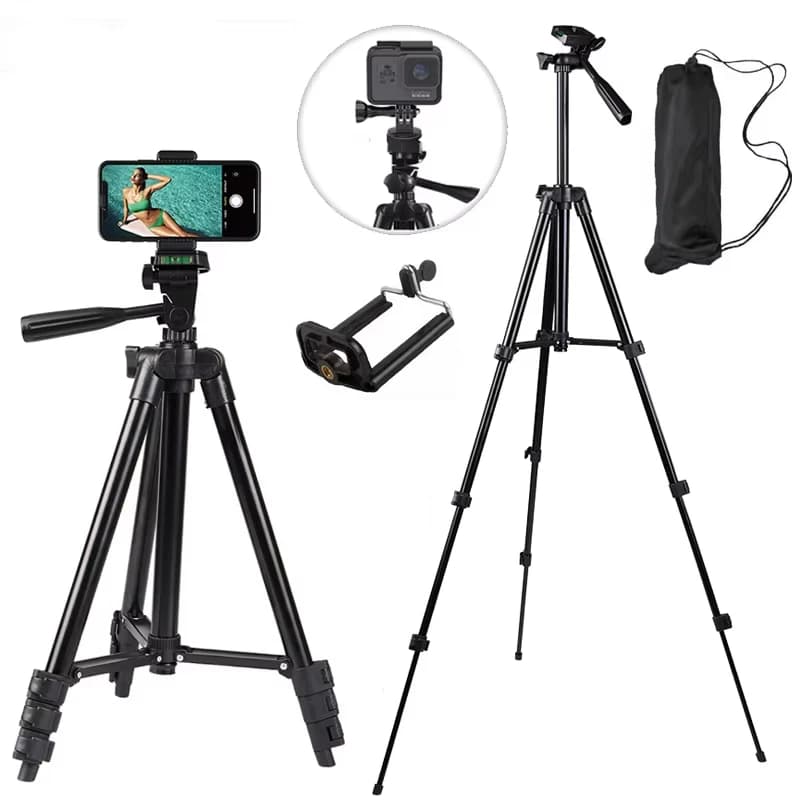 Universal Camera Tripod Stand with Phone Holder
