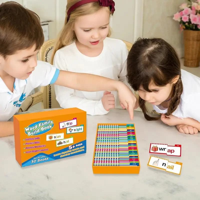 Phonics Rhyme Flashcards with Flipping Books