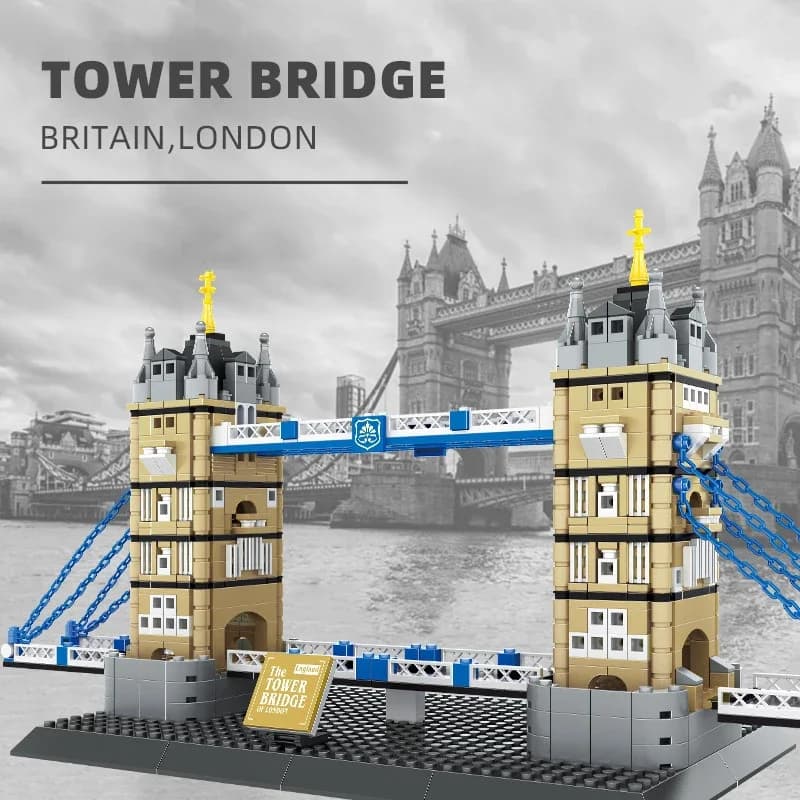 London Tower Bridge Brick Architecture Model Set