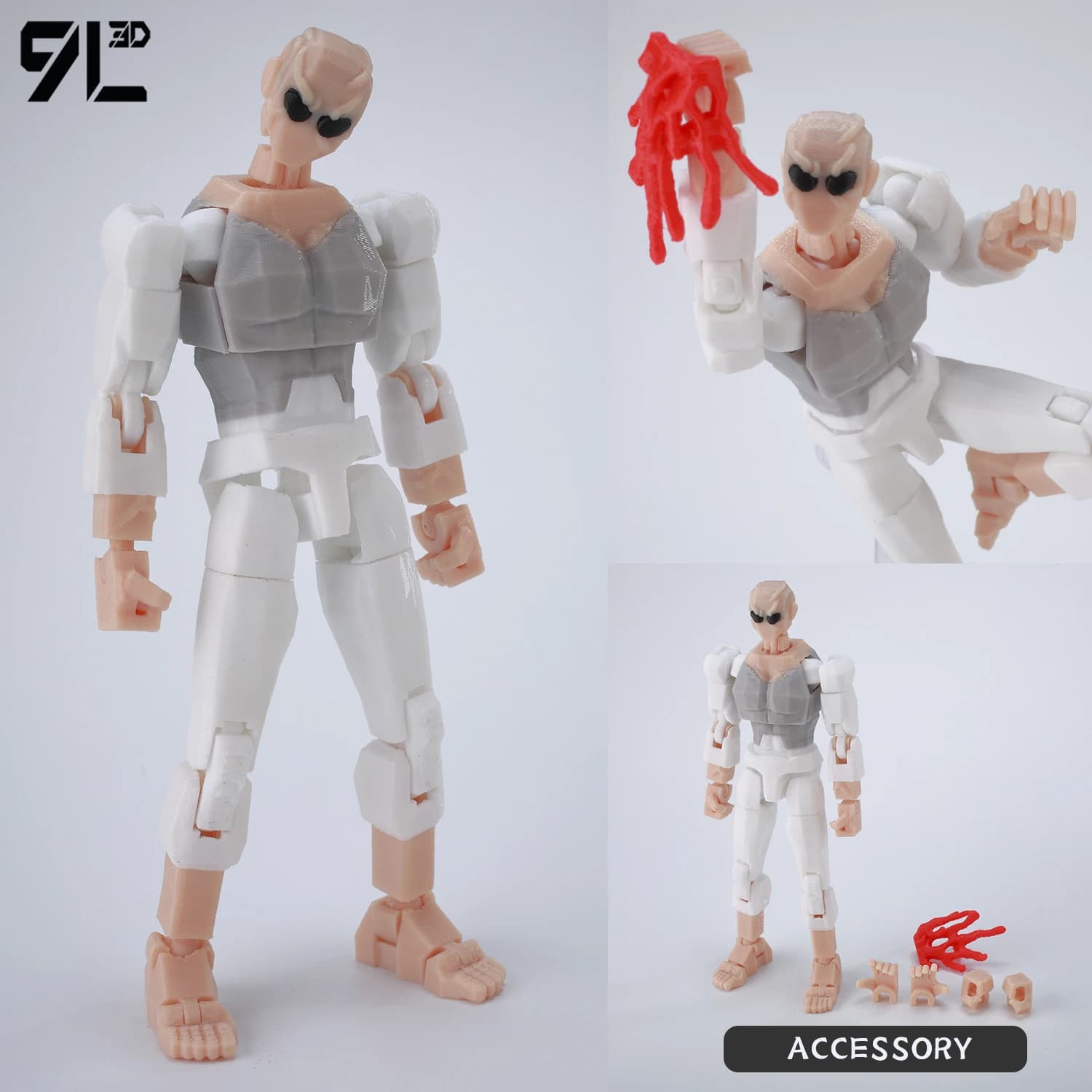 Nova T Posable Action Figure with Interchangeable Parts