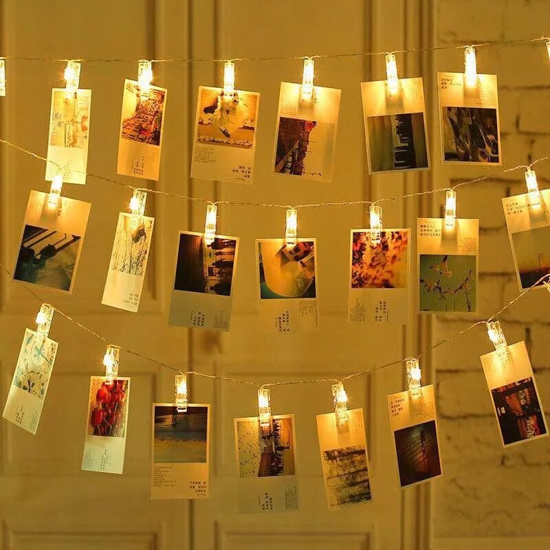 LED Photo Clip String Lights Battery Operated