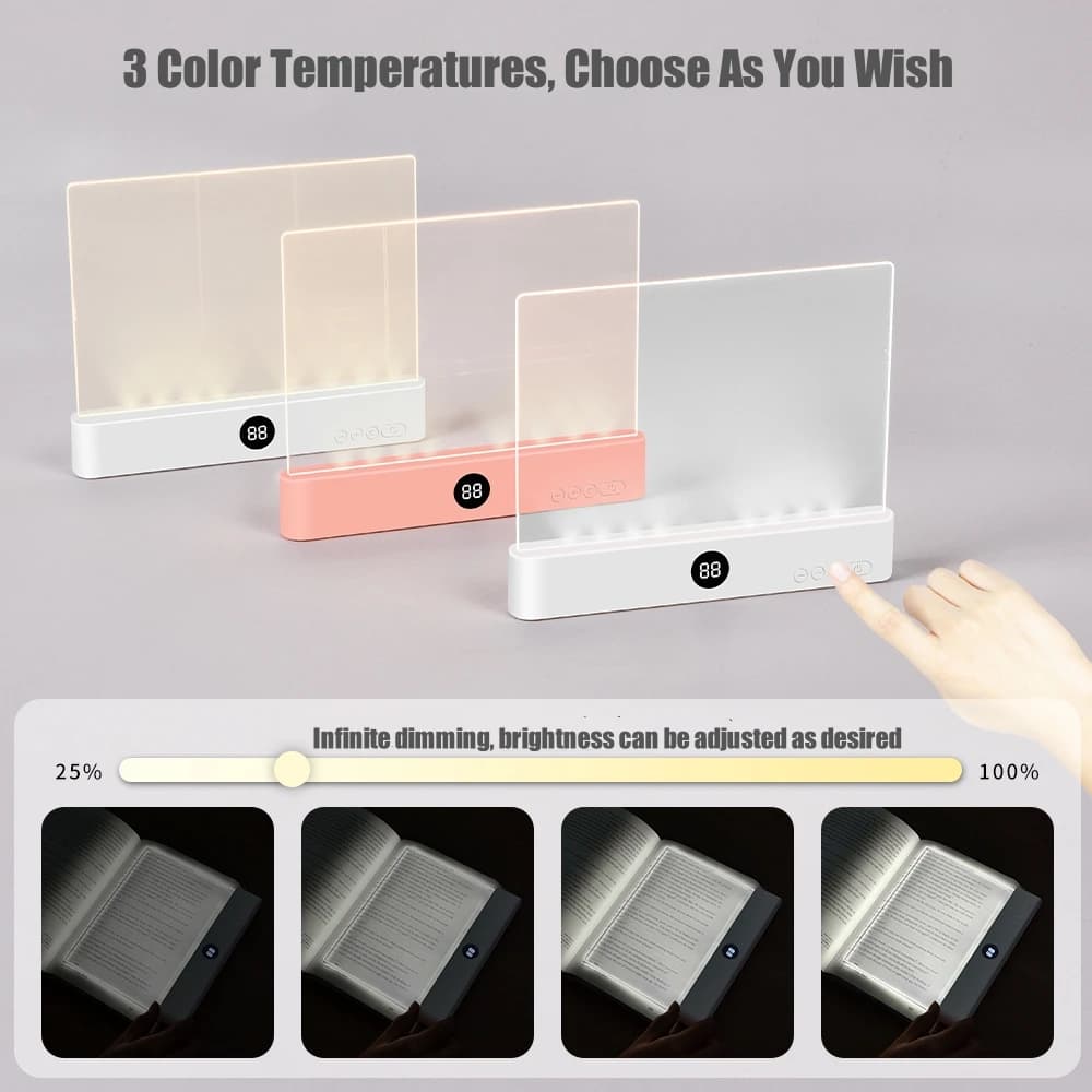 LED Flat Panel Reading Light with USB Charging